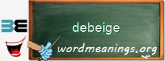 WordMeaning blackboard for debeige